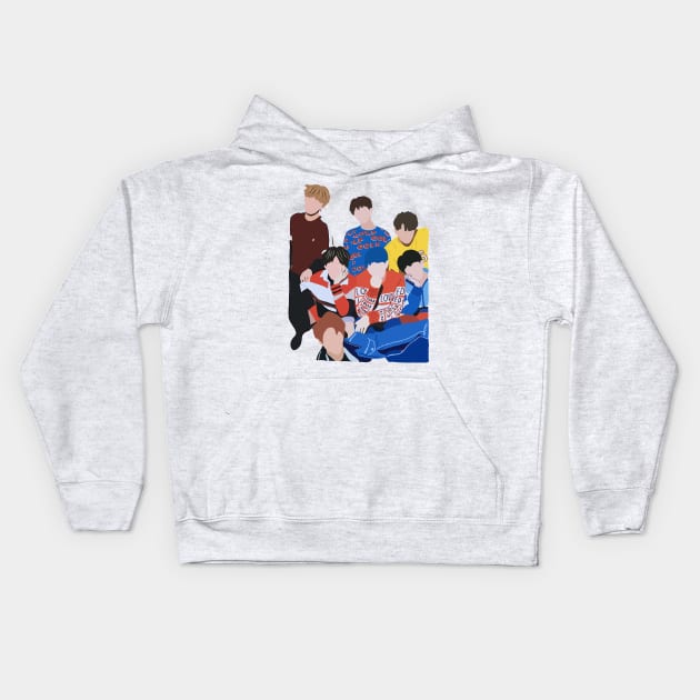 Die Cut Kpop BTS Together Kids Hoodie by satitue